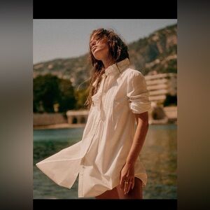Sezane White Gaia Dress Size US 4 / FR 36 Never Worn With Tags